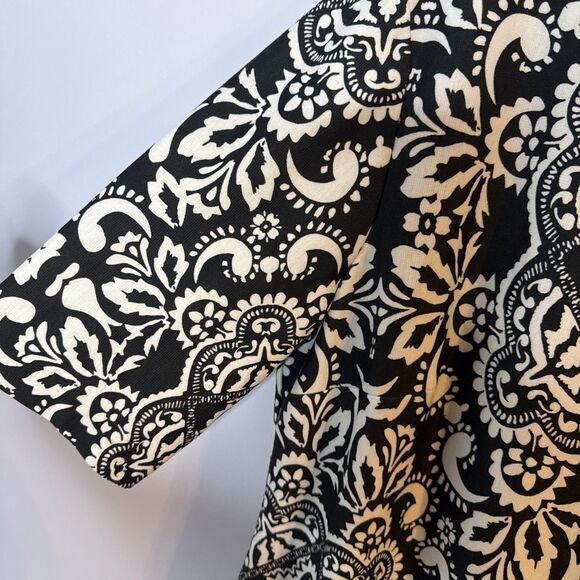 Eliza‎ J Black & White Shift Dress Womens 10 Corpcore Classic Graduation - Picture 6 of 11